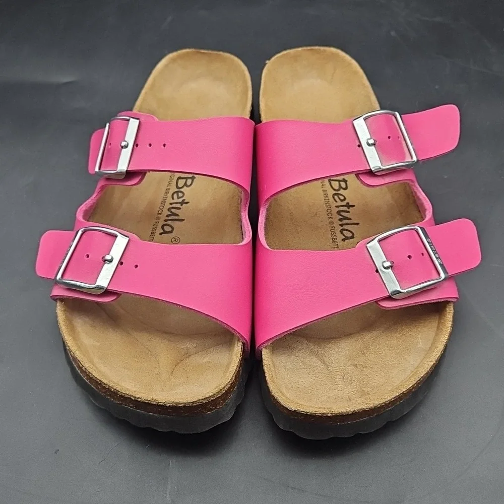 Birkenstock Pink Betula Sandals, Size 7, Narrow, EUC. SAME DAY SHIPPING! - Picture 2 of 9